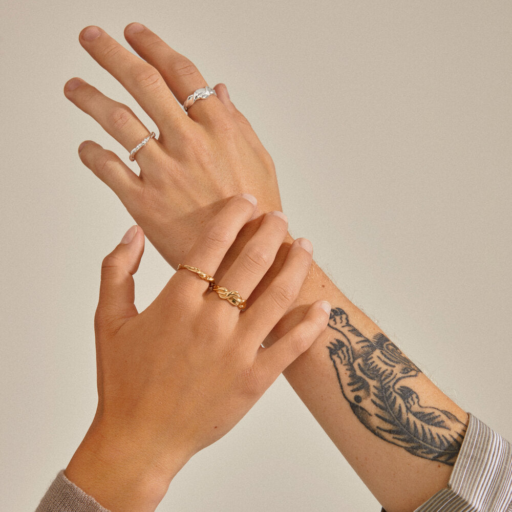 Sun ring - sølvbelagt